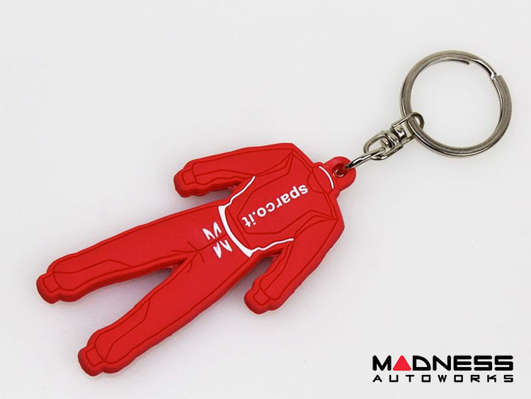 Keychain - Sparco - Red Rubber Racing Suit